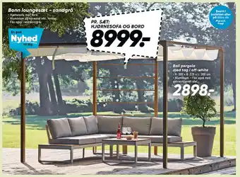 Bilka Bali pergola med tag i off-white tilbud