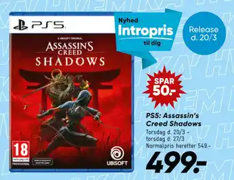 Bilka PS5: Assassin’s Creed Shadows tilbud