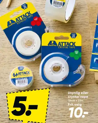 Bilka Usynlig eller crystal tape tilbud