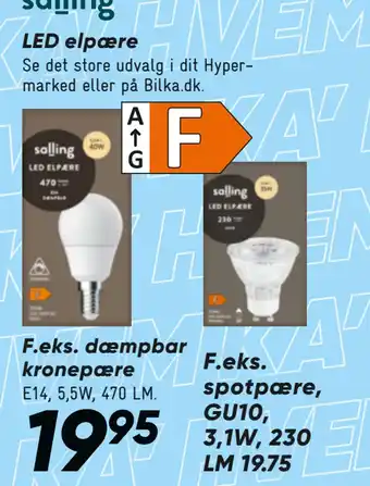 Bilka LED elpære tilbud