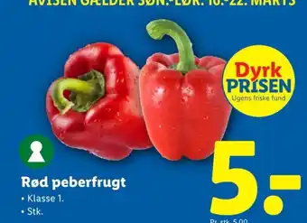 Lidl Rød peberfrugt tilbud