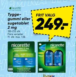 Bilka Tyggegummi eller sugetablet 2 mg tilbud