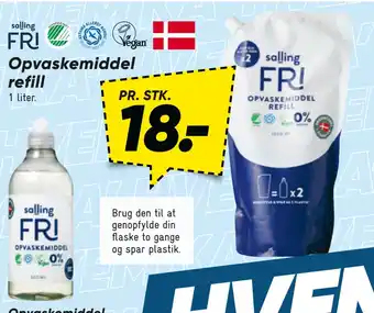 Bilka Opvaskemiddel refill tilbud