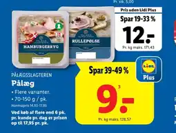 Lidl PÅLÆGSSLAGTEREN Pålæg tilbud