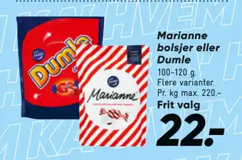 Bilka Marianne bolsjer eller Dumle tilbud