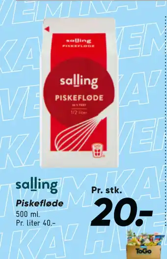 Bilka Piskefløde tilbud