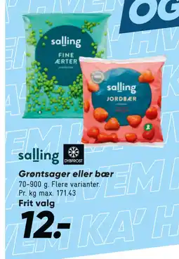 Bilka Grøntsager eller bær tilbud