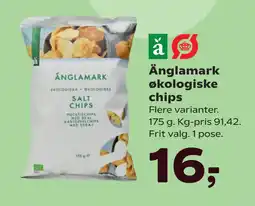 SuperBrugsen Änglamark økologiske chips tilbud