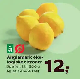 Kvickly Änglamark økologiske citroner tilbud