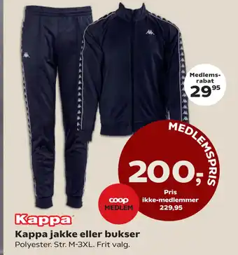 Kvickly Kappa jakke eller bukser tilbud