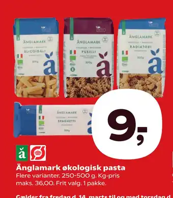 Kvickly Änglamark økologisk pasta tilbud