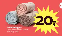 Kvickly Fleecetæppe tilbud