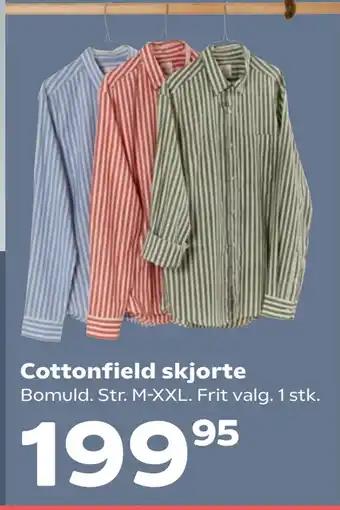 Kvickly Cottonfield skjorte tilbud