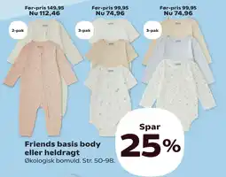 Kvickly Friends basis body eller heldragt tilbud