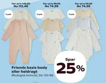 Kvickly Friends basis body eller heldragt tilbud