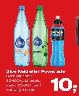 Kvickly Blue Keld eller Powerade tilbud