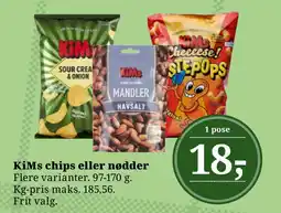 Dagli'Brugsen KiMs chips eller nødder tilbud