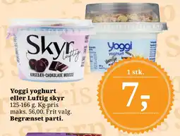 Dagli'Brugsen Yoggi yoghurt eller Luftig skyr tilbud