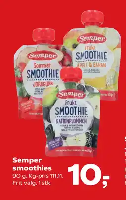 Kvickly Semper smoothies tilbud