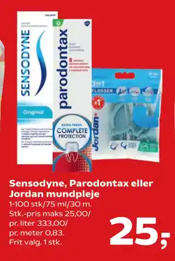 Kvickly Sensodyne, Parodontax eller Jordan mundpleje tilbud