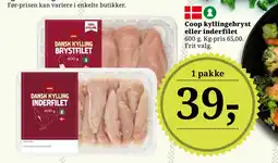 Dagli'Brugsen Coop kyllingebryst eller inderfilet tilbud