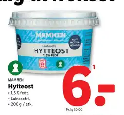 Lidl MAMMEN Hytteost tilbud