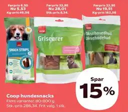 Kvickly Coop hundesnacks tilbud