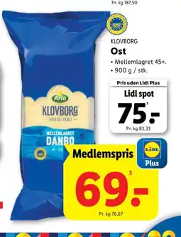 Lidl KLOVBORG Ost tilbud