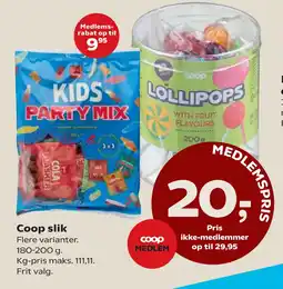 Kvickly Coop slik tilbud