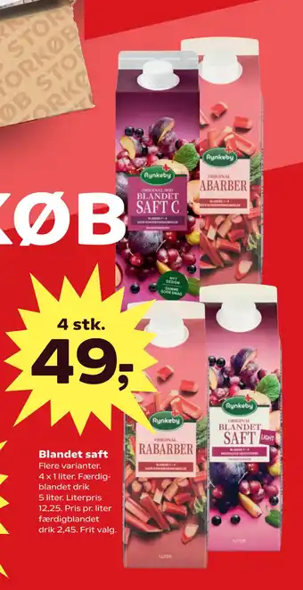 Kvickly Blandet saft tilbud