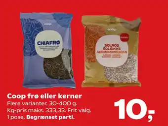 Kvickly Coop frø eller kerner tilbud