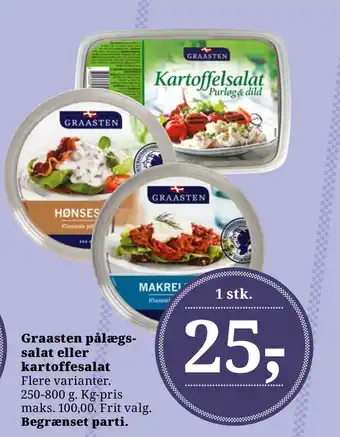 Dagli'Brugsen Graasten pålægssalat eller kartoffesalat tilbud