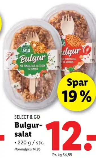 Lidl SELECT & GO Bulgur- salat tilbud