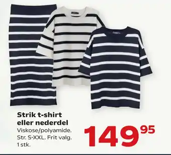 Kvickly Strik t-shirt eller nederdel tilbud