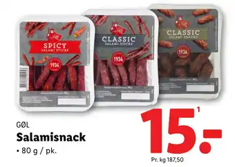 Lidl Salamisnack tilbud