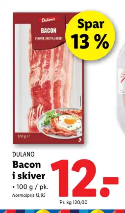 Lidl Bacon i skiver tilbud