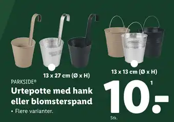 Lidl Urtepotte med hank eller blomsterspand tilbud