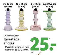 Lidl Lysestage af glas tilbud