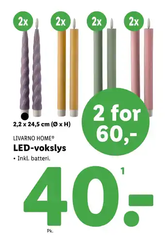 Lidl LED-vokslys tilbud