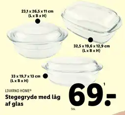 Lidl Stegegryde med låg af glas tilbud