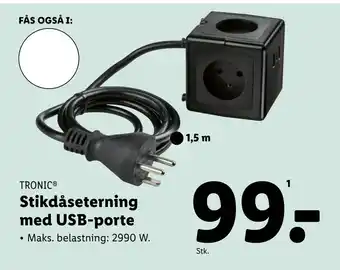 Lidl Stikdåseterning med USB-porte tilbud