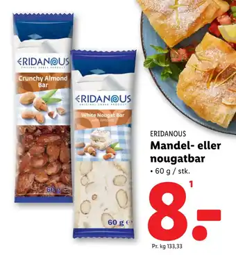 Lidl Mandel- eller nougatbar tilbud