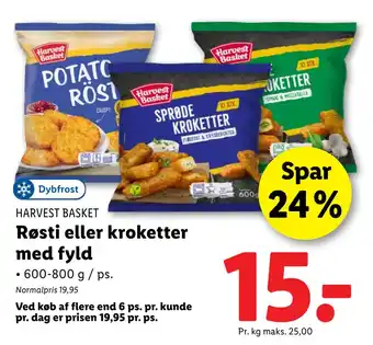 Lidl Røsti eller kroketter med fyld tilbud