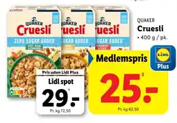 Lidl QUAKER Cruesli uesli uesli tilbud