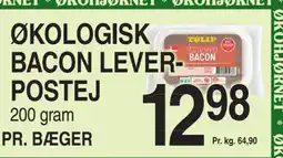 ABC Lavpris ØKOLOGISK BACON LEVERPOSTEJ tilbud