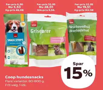 SuperBrugsen Coop hundesnacks tilbud