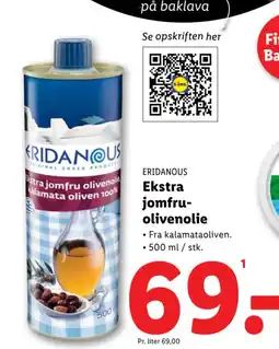 Lidl FRIDANOUS Ekstra jomfru- olivenolie tilbud