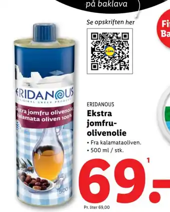 Lidl FRIDANOUS Ekstra jomfru- olivenolie tilbud