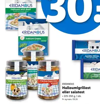 Lidl ERIDANOUS Halloumigrillost eller salatost tilbud