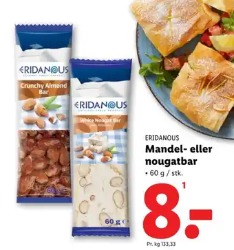 Lidl ERIDANOUS Mandel- eller nougatbar tilbud